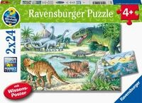 Ravensburger Kinderpuzzle - 05128 Saurier und ihre Lebensr&auml;ume - 2x24 Teile...