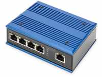 DIGITUS Netzwerk-Switch - 5-Port Fast Ethernet - DIN-Rail Montage - Klemmleiste...
