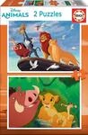 Educa - Kinderpuzzle K&ouml;nig der L&ouml;wen | 2x48 Teile Puzzleset | Simba,...