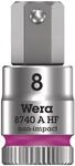 Wera 05003339001 8740 A HF Zyklop Bitnuss mit 1/4"-Antrieb mit Haltefunktion,...