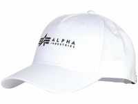 Alpha Industries Unisex Alpha Cap Basecap Baseballkappe, White, Talla Única