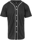 Urban Classics Herren Baseball Mesh Jersey T-Shirt, blk/wht, S