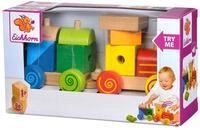 Eichhorn 100003453 Lok mit Sound, Anh&auml;nger mit Bausteinen, 17cm lang, Birke und