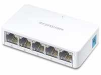 MERCUSYS MS105 5-Port Ethernet Netzwerk Switch 10/100 MBit/s, RJ-45 Anschlüsse...
