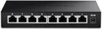 TRENDnet, TEG-S380, 8-Port 2,5 Gb Multi-Gigabit Unmanaged Gaming Switch, 8 x 2,5