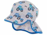 Sterntaler Baby-Jungen Schirmmütze mit Nackenschutz Mütze, Silber, 47