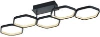 Reality Leuchten LED Deckenleuchte Vigo R62055142, Metall Schwarz matt, inkl. 24 Watt
