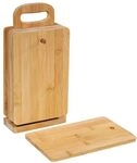 Zassenhaus 6 Fr&uuml;hst&uuml;cksbrettchen Bambus mit St&auml;nder, Braun, 14 x 7 x 30 cm...