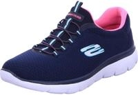 Skechers Damen Summits 12980 Turnschuhe, Navy Mesh/Hot Pink Trim, 40 EU