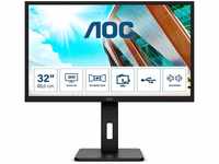AOC Q32P2 - 32 Zoll QHD Monitor, höhenverstellbar (2560x1440, 75 Hz, HDMI,
