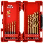 Metallbohrer-SET 48894759 10 tlg. HSS-G RED HEX Titan