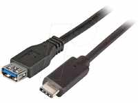 EFB USB3.2 Adapterkabel Typ-C Stecker auf Typ A Buchse 0,2m