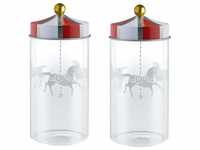 Alessi Circus MW68S2 - Design Set Bestehend aus Zwei Gewürzbehälter aus Glas...