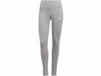 adidas Damen 3 Stripes Leggings , Medium Grey Heather / White, XS