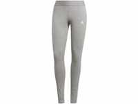 adidas Damen 3 Stripes Leggings, Medium Grey Heather/White, XXS