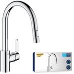 GROHE Get, K&uuml;chenarmatur 2 Strahlarten (Wasserhahn K&uuml;che mit ausziehbarer Brause,