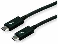 Roline USB-Kabel Thunderbolt™ 3 Thunderbolt™ (USB-C®) Stecker 1.00m Schwarz