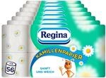 Regina Kamillenpapier 3-lagiges Toilettenpapier - 56 Rollen-Packung (7 x 8
