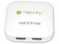 TECHly IUSB3-HUB4-WH 1+4 Port USB 3.2 Gen 1-Hub (USB 3.0) Weiß