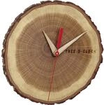 TFA Dostmann Tree-O-Clock Wanduhr aus Eichenholz, 60.3046.08, hochwertiges Uhrwerk,