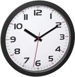 TFA Dostmann Wanduhr Analog, Glas,60.3050.01, gut ablesbar, schwarz, L315 x B45 x