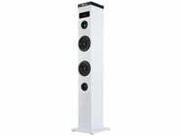 NGS Sky Charm White - 50W Bluetooth Sound Tower mit Fernbedienung, Optischem...