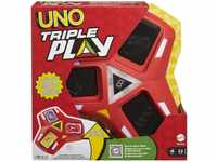 UNO Triple Play - Kartenspiel mit Licht- und Soundeffekten für dreifachen