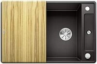 BLANCO AXIA III 45 S-F | Granitsp&uuml;le aus SILGRANIT schwarz | Einbauart: