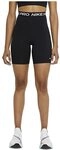 Nike Damen W Np 365 7in Hi Rise Shorts, Black/White, S EU
