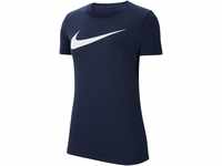 Nike Damen Women's Team Club 20 Tee T-Shirt, Obsidian/White, S EU