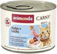 animonda Carny Katzen Nassfutter Huhn + Lachs (6 x 200g), getreidefreies Katzen