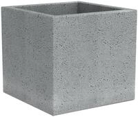Scheurich C-Cube, Pflanzgef&auml;&szlig; aus Kunststoff, Stony Grey, 40 cm lang, 40 cm breit,