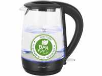 Emerio Glas Wasserkocher 1.7L Volumen BPA frei aus bestem Borosilikatglas 2200...
