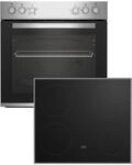 Beko BBUC12020X Einbau-Herd-Set, Multifunktionsofen mit 4 Heizarten und