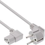 InLine 16647A Netzkabel, Schutzkontakt gewinkelt auf Kaltger&auml;testecker C13