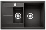 BLANCO METRA 6 S Compact | Granitsp&uuml;le aus SILGRANIT schwarz | Einbauart: Einbau von