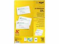 SIGEL LP795 bedruckbare Visitenkarten 3C, 100 Stück (10 Blatt), hochweiß,...