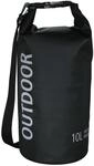 Hama wasserdichter Packsack, 10 l, Dry Bag mit Rolltop Verschluss, Schultergurt,