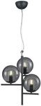 Trio Leuchten Pendelleuchte Pure 302000342, Metall Anthrazit, Glas rauchfarbig, exkl.