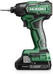 HiKoki 18V Akku Schlagschrauber(1/4") -2 x 3,0 Ah, 140 Nm- (WH18DDWQZ)