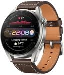 Huawei Watch 3 Pro Klassisches braunes Lederarmband, Fitness Tracker