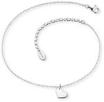 Engelsrufer Fu&szlig;kettchen mit Herz Anh&auml;nger f&uuml;r Damen, 925er Sterlingsilber