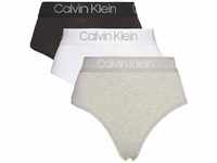 Calvin Klein Damen 3er Pack Geschenk-Set High Waist Strings, Mehrfarbig
