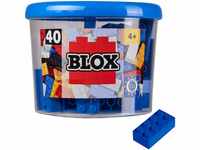 Simba 104118881 - Blox, 40 blaue Klemmbausteine für Kinder ab 3 Jahren, 8er...
