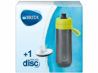 BRITA Wasserfilter-Flasche Active Lime, Robuste Sport Trinkflasche mit Wasserfilter