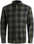 JACK & JONES Herren Hemd Jjegingham Twill Shirt L/S Noos, Dusty Olive, S
