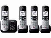 Panasonic KX-TG6864GB Schnurlostelefon mit 4 Mobilteilen und Anrufbeantworter...