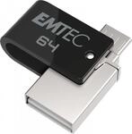 Emtec T260B 64GB Dual USB-Stick Mobile & Go Mini USB - Dual USB-A/Micro-USB
