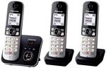 Panasonic KX-TG6863GB Schnurlostelefon mit 3 Mobilteilen und Anrufbeantworter (Bis zu