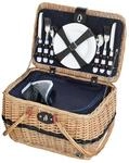 cilio Picknick-Korb IDRO, F&uuml;r 4 Personen, Geflochtener Korb mit Deckel, Picknickkorb